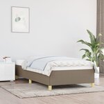 vidaXL Cadre de lit sans matelas taupe 100x200 cm tissu
