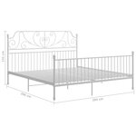 vidaXL Cadre de lit sans matelas blanc métal 200x200 cm