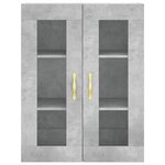 vidaXL Buffet haut Gris béton 69 5x34x180 cm Bois d'ingénierie