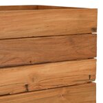 vidaXL Lit surélevé 50x40x72 cm bois de teck recyclé et acier