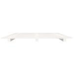 vidaXL Cadre de lit blanc 140x190 cm bois de pin massif