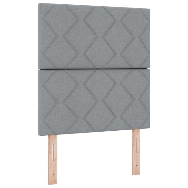 Tête de lit LED vidaXL Design à Blocs de Diamant Gris Clair 80 cm Tissu