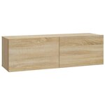 vidaXL Meubles TV muraux 4 Pièces chêne sonoma 100x30x30 cm