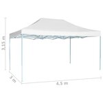 vidaXL Tente de réception pliable 3x4 5 m Blanc