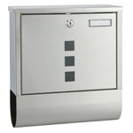 HI Boîte aux lettres et porte-journaux 30 5x9 6x33 5 cm Inox