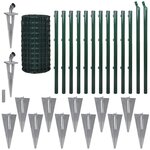 vidaXL Clôture Euro Acier 25 x 1 7 m Vert