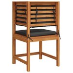 Fauteuil d'angle de jardin vidaXL avec coussins en bois d'acacia massif