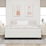 vidaXL Cadre de lit Crème 180x200 cm en tissu côtelé