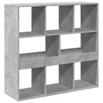 vidaXL Cloison de séparation gris béton bois d'ingénierie