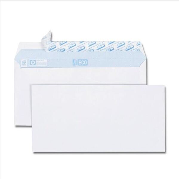 Lot de 500 Enveloppes, DL, 110 x 220 mm, blanc, sans fenêtre