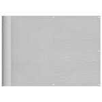 vidaXL Écran de balcon gris clair 75x500 cm 100  polyester oxford