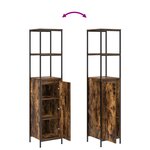 vidaXL Ensemble de meubles de salle de bain 3 pièces en bois d'ingénierie chêne fumé