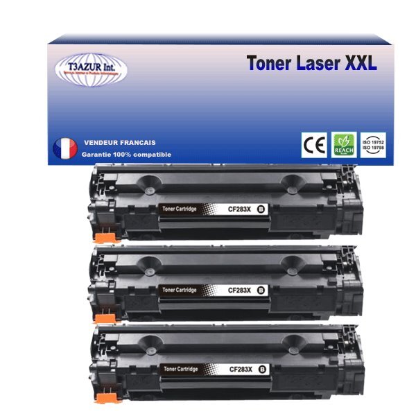 T3AZUR - 3x Toners compatibles avec Canon 737H pour Canon MF-217w  MF-226dn  MF-229dw  MF-231  MF-232w Noir - 2 400p
