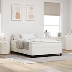 VidaXL Cadre de lit Crème 160x200 cm en tissu en velours côtelé