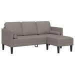 Canapé d'angle 3 places vidaXL taupe 160 cm en tissu