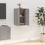 vidaXL Meuble TV mural Sonoma gris 40x34 5x60 cm