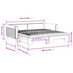 vidaXL Lit de jour et gigogne et matelas vert foncé 100x200 cm velours