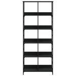 vidaXL Bibliothèque noir 78 5x33x188 5 cm bois d'ingénierie