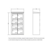 Bloc collectif Leabox  2x4  grade 3  simple face  Extérieur  fixation murale  Blanc neige RAL 9016 finition brillante