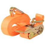 vidaXL Sangle d’arrimage à cliquet 4 Pièces 0 4 tonne 6 m x 25 mm Orange
