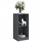 vidaXL Armoire d'appoint gris 35 5x33 5x76 cm bois de pin massif