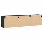 vidaXL Meuble TV mural avec LED noir 180x31x45 cm