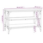 vidaXL Meuble TV Sonoma gris 80x40x50 cm Bois d'ingénierie