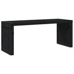 vidaXL Banc de jardin extensible noir 212 5x40 5x45 cm bois massif pin