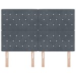 vidaXL Dossier LED gris foncé 80 cm Velours