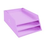 Corbeille À Courrier Combo 3 Niveaux Carton Aquarel - Couleurs Assorties - X 4 - Exacompta