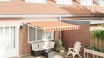 vidaXL Auvent Rétractable Automatique Jaune et Orange 300x250 cm