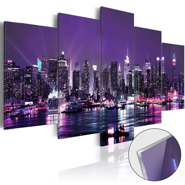Tableau sur verre acrylique - purple sky [glass] l x h en cm 100x50