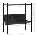 vidaXL Bibliothèque 2 niveaux Noir 52x28x59 cm bois d'ingénierie