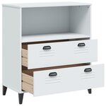 vidaXL Bibliothèque VIKEN blanc 80x40x90 cm bois d'ingénierie