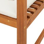Fauteuil de jardin d'angle vidaXL avec coussins en bois d'acacia solide
