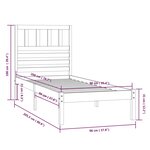 vidaXL Cadre de lit sans matelas bois de pin massif 90x200 cm