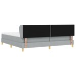 Lit Box Spring vidaXL avec Matelas - Gris clair - 200x200 cm - Tissu