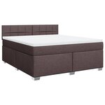vidaXL Sommier à lattes de lit avec matelas Marron foncé 180x200 cm