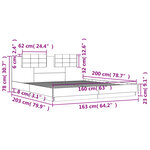 vidaXL Cadre de lit avec LED sans matelas blanc 160x200 cm