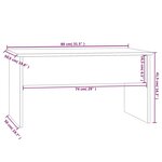 vidaXL Table basse gris béton 80x50 5x41 5 cm bois d'ingénierie