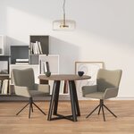 vidaXL Chaises pivotantes à manger lot de 2 Gris clair Velours