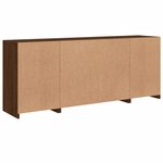 vidaXL Buffet avec lumières LED chêne marron 163x37x67 cm