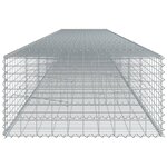 vidaXL Panier gabion avec couvercle 700x100x50 cm fer galvanisé