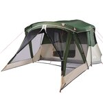 vidaXL Tente de camping avec porche 4 personnes vert imperméable