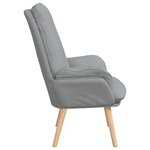 vidaXL Fauteuil Relaxant en Tissu Gris Clair
