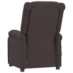 vidaXL Fauteuil électrique de massage Marron foncé Tissu