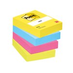 Lot de 12 blocs repositionnables coloris énergique 38x51mm 653TFEN POST-IT