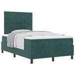 Lit box spring vidaXL avec matelas vert foncé 120x200 cm en velours