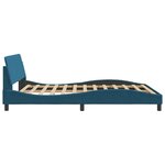 vidaXL Cadre de lit avec tête de lit bleu 160x200 cm velours