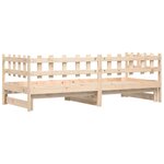 vidaXL Lit coulissant sans matelas 2x(80x200) cm Bois massif
